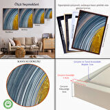 Siyah Çerçeveli Modern Renkli Soyut Tablo