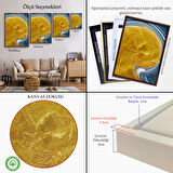 Beyaz Çerçeveli Modern Renkli Soyut Tablo