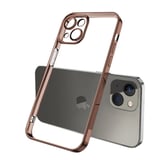 ALLY Fashion Series iPhone 13 6.1inç Kılıf Renkli Kenar Lazer Çerçeveli Silikon Kılıf-(5775)