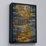 Siyah Çerçeveli Modern Renkli Soyut Tablo