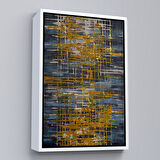 Siyah Çerçeveli Modern Renkli Soyut Tablo