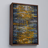 Siyah Çerçeveli Modern Renkli Soyut Tablo