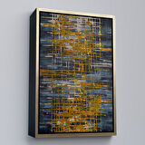 Siyah Çerçeveli Modern Renkli Soyut Tablo