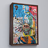 Siyah Çerçeveli Jean Michel Basquiat Jazz King Kanvas Tablo, Jazz King Canvas Tablo