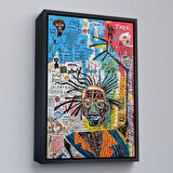 Siyah Çerçeveli Jean Michel Basquiat Jazz King Kanvas Tablo, Jazz King Canvas Tablo