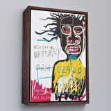 Beyaz Çerçeveli Jean Michel Basquiat'ın Kendi Portresi Kanvas Tablo