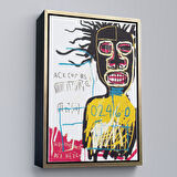 Beyaz Çerçeveli Jean Michel Basquiat'ın Kendi Portresi Kanvas Tablo