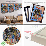 Beyaz Çerçeveli Jean Michel Basquiat,İsimsiz Kafatası 1981 Sergi Tablosu