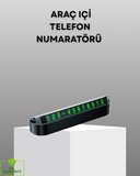 Gri Alüminyum Araç İçi Telefon Numaratörü - Dayanıklı Modern ve Net Görünürlük Sağlayan Tasarım