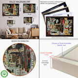 Siyah Çerçeveli Jean Michel Basquiat Notary Kanvas Tablo