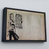 Altın Çerçeveli Banksy, Büyük İşler Yapmak İstiyorsanız İzin İstemeyi Bırakın Yazan Tablo