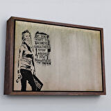 Altın Çerçeveli Banksy, Büyük İşler Yapmak İstiyorsanız İzin İstemeyi Bırakın Yazan Tablo