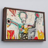 Altın Çerçeveli Jean Michel Basquiat'in Untitled 1982 Kanvas Tablo