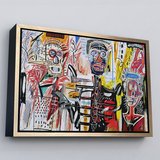 Altın Çerçeveli Jean Michel Basquiat'in Untitled Kanvas Tablo