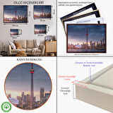 Altın Çerçeveli Kanada Toronto Manzarası Kanvas Tablo