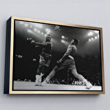 Kahverengi Çerçeveli Muhammed Ali-Joe Frazier Tablosu, Spor Salonu Motivasyon Tablosu