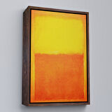 Beyaz Çerçeveli Mark Rothko Turuncu Sarı Eseri Kanvas Tablo