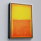 Beyaz Çerçeveli Mark Rothko Turuncu Sarı Eseri Kanvas Tablo