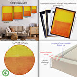 Beyaz Çerçeveli Mark Rothko Turuncu Sarı Eseri Kanvas Tablo