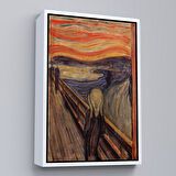 Altın Çerçeveli Edvard Munch'un Çığlık İsimli Eseri Kanvas Tablo