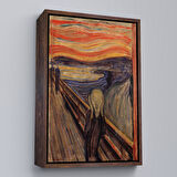 Altın Çerçeveli Edvard Munch'un Çığlık İsimli Eseri Kanvas Tablo
