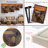 Altın Çerçeveli Edvard Munch'un Çığlık İsimli Eseri Kanvas Tablo