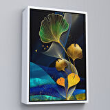 Siyah Çerçeveli Modern Renkli Soyut Tablo