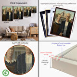 Beyaz Çerçeveli Amerikan Gotik Tarzı Kanvas Tablo