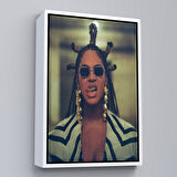 Beyaz Çerçeveli Beyonce Kanvas Tablo