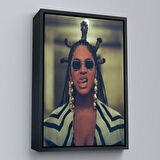 Beyaz Çerçeveli Beyonce Kanvas Tablo