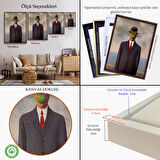 Altın Çerçeveli Renee Magritte'in Adamın Oğlu İsimli Eseri Kanvas Tablo