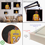 Altın Çerçeveli Kobe Bryant Los Angeles Lakers Kanvas Tablo