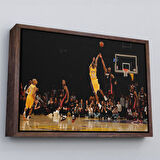 Altın Çerçeveli Kobe Bryant Los Angeles Lakers Kanvas Tablo / Black Mamba