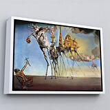 Altın Çerçeveli Salvador Dali - The Temptation of St. Anthony Kanvas Tablo