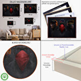 Beyaz Çerçeveli Üç Maymun Tablosu