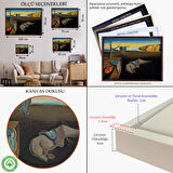 Siyah Çerçeveli Salvador Dali - The Persistence of Memory Tablosu