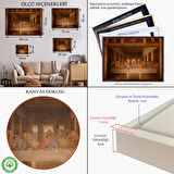 Altın Çerçeveli Da Vinci'nin Son Akşam Yemeği Kanvas Tablo