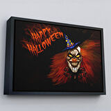 Siyah Çerçeveli Cadılar Bayramı Duvar Dekoru, Korkunç Kabaklar Cadılar Bayramı Duvar Tablosu