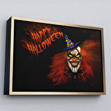 Siyah Çerçeveli Cadılar Bayramı Duvar Dekoru, Korkunç Kabaklar Cadılar Bayramı Duvar Tablosu