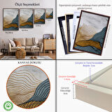 Beyaz Çerçeveli Modern Renkli Soyut Tablo