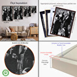 Siyah Çerçeveli Asi Rahibeler Kanvas Tablo, İçme ve Sigara Parodisi, Siyah Beyaz Sokak Sanatı