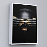 Beyaz Çerçeveli Afrikalı Kadın Duvar Sanatı, Afrikalı Kız Kanvas Tablosu