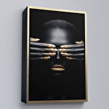 Beyaz Çerçeveli Afrikalı Kadın Duvar Sanatı, Afrikalı Kız Kanvas Tablosu