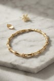 Kadın Bileklik Gold Renk Bambu Model Zirkon Taşlı