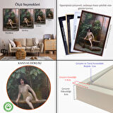 Siyah Çerçeveli Jean-Léon Gérôme, Kuyusundan Çıkan Gerçek (La Vérité sortant du puits) Kanvas Tablo