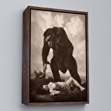 Kahverengi Çerçeveli William Mortensen Lamour 1934, Amerikan Grotesk Tuval Kanvas Tablo