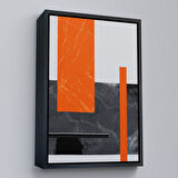 Altın Çerçeveli Modern Renkli Soyut Tablo