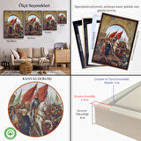 Siyah Çerçeveli Fausto Zonaro Fatih Sultan Mehmet İstanbul'a Girerken Kanvas Tablo