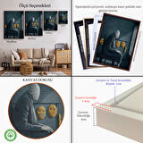 Siyah Çerçeveli Gerçeküstü Psikolojik Trans Kanvas Tablo