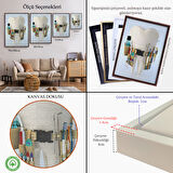 Altın Çerçeveli Diş Kliniği, Ağız Bakım Ofisi Dekorasyonu, Diş Hekimi Kanvas Tablo